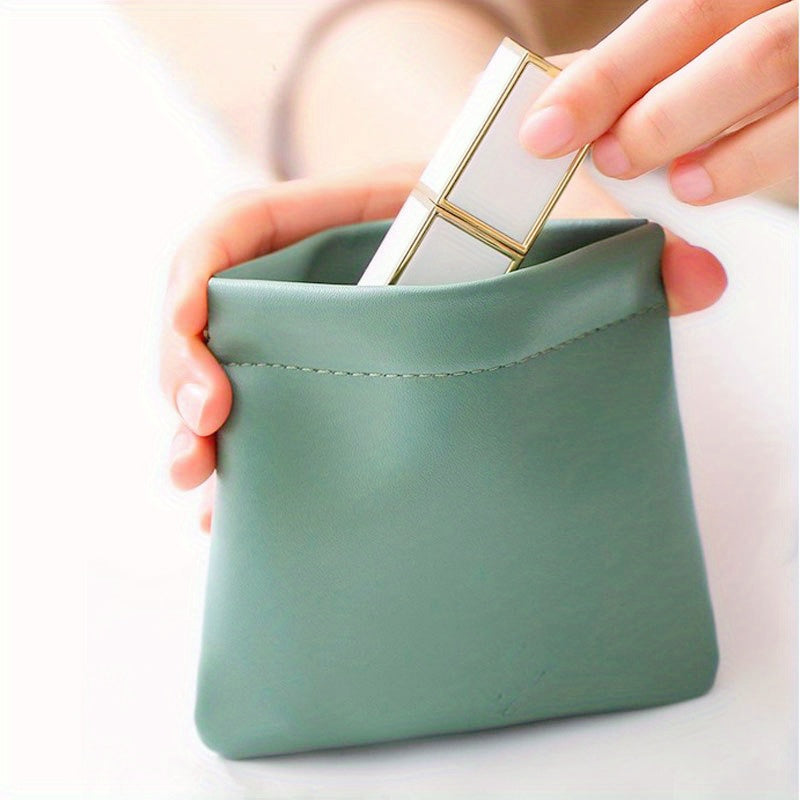 Portable Self-Closing Lipstick Bag Mini Pouch