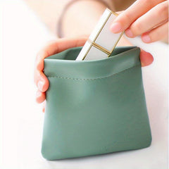 Portable Self-Closing Lipstick Bag Mini Pouch