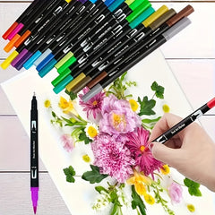 24 72 120 Dual Headed Watercolor Pens Set with Box