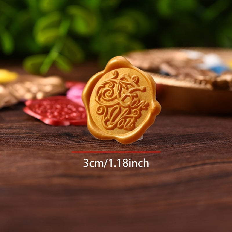 10pcs Fire Paint Wax Seal Stickers Envelope Seal Self