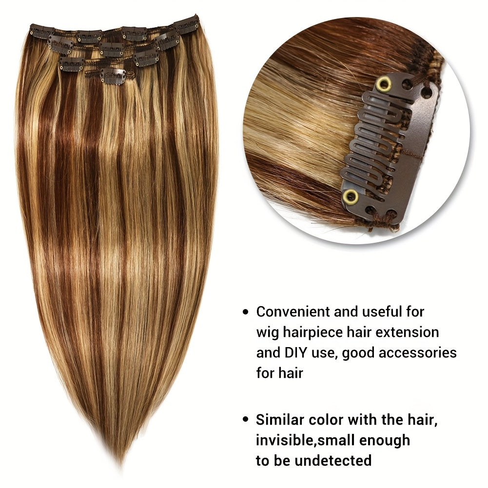 5 Pcs Metal Snap Comb Clips for Hair Extension DIY Wig Clips