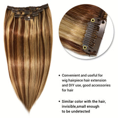 5 Pcs Metal Snap Comb Clips for Hair Extension DIY Wig Clips