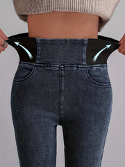  Colorblock High Rise Skinny Jeans