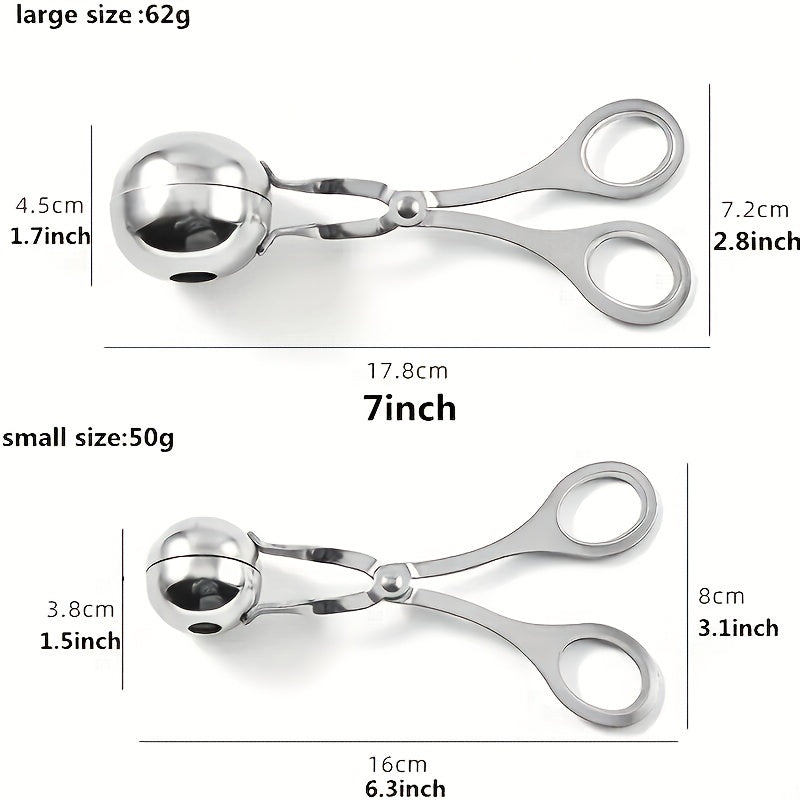 Stainless Steel Meat Baller Tongs Cake Pop Maker Melon Baller Cookie Cake Rice D