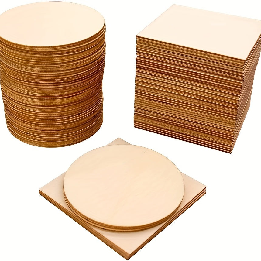 10pcs Wooden Blocks DIY Crafts Games 3.93in Unfinished Bricks