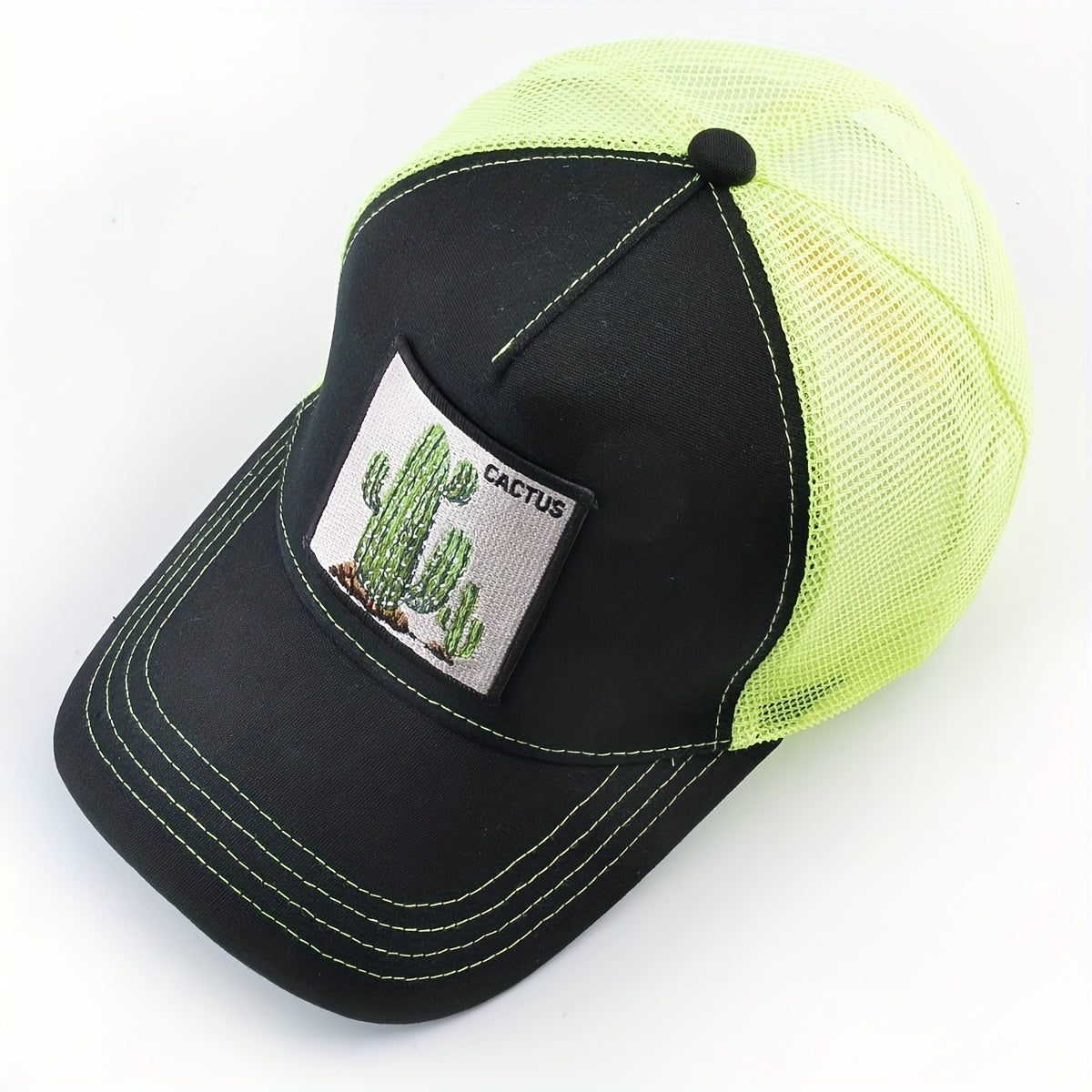 Sunshade Cactus Embroidery Print Baseball Cap for Outdoor Sport