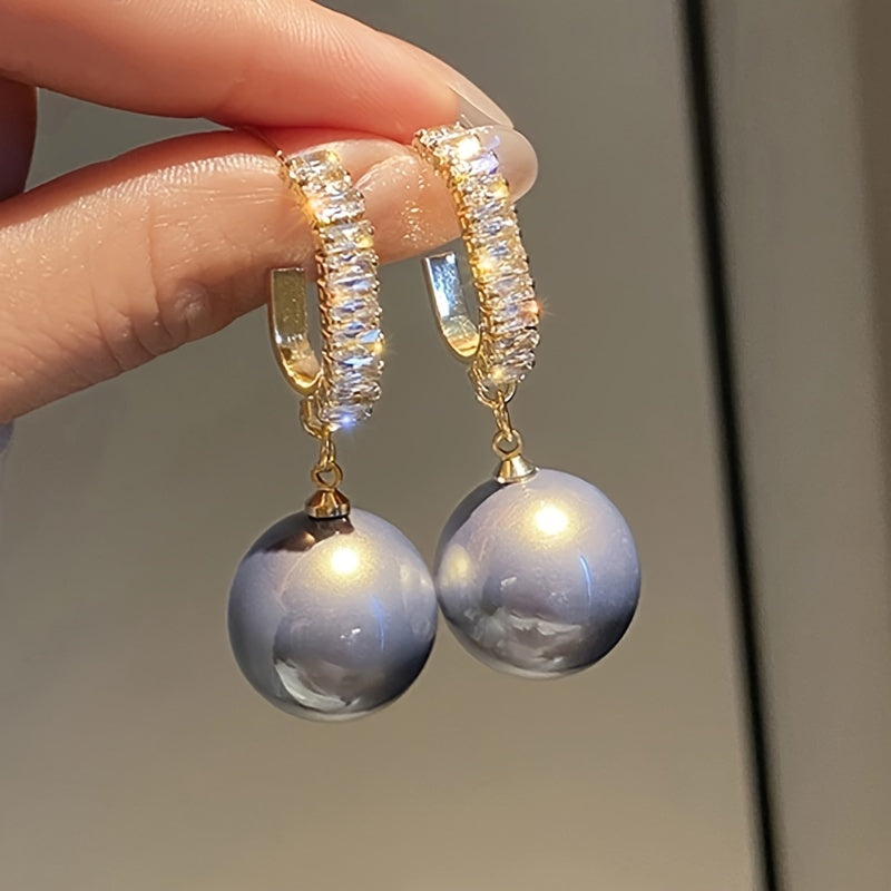 Alloy and Pearl Drop Earrings for Women and Girls
