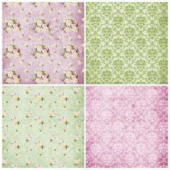 12pcs Flower Series Brochure Paper for DIY Photo Album Scrapbook Art Card