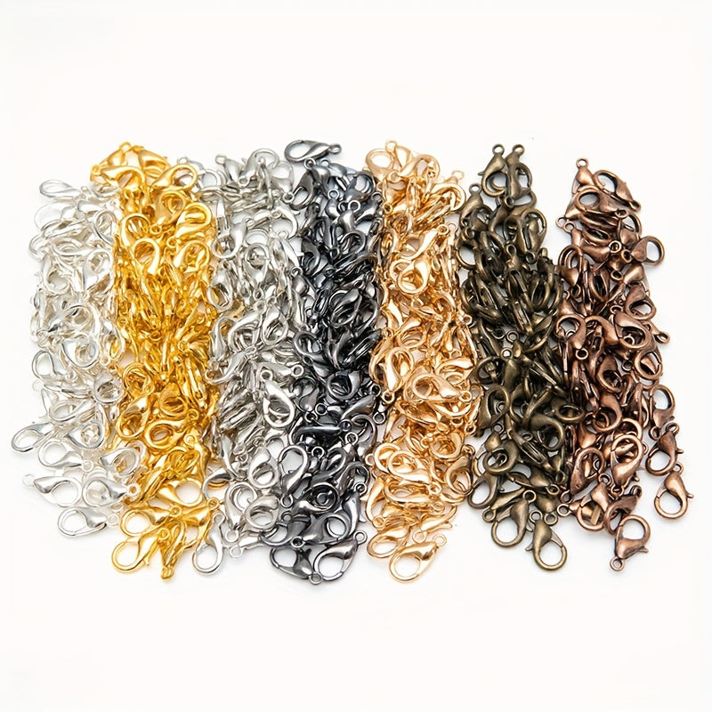 30pcs 12 6mm Alloy Lobster Clasps DIY Hooks Chain Closure Accessories