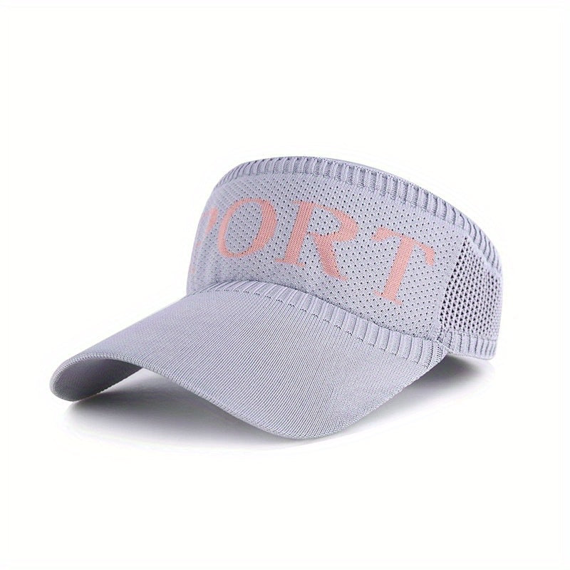SPORT Knitted Casual Visor Hat Solid Sunscreen Travel Beach Hats