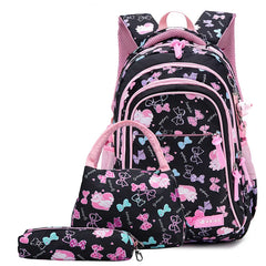 3pcs/Set Girls School Bags Waterproof Backpacks Child Mochila