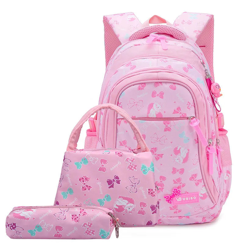 3pcs/Set Girls School Bags Waterproof Backpacks Child Mochila