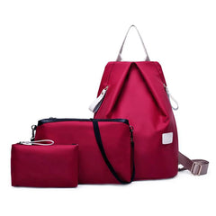 3pcs/set Women Backpack Mini Rucksack Nylon Shoulder Bags for Girls