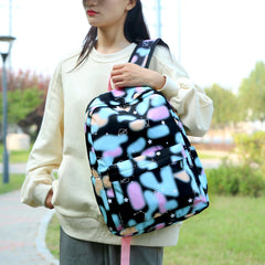 3pcs Laptop Backpack Adjustable Strap School Bookbag Women Nylon School Back