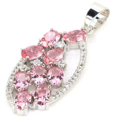 925 Silver Pendant with Topaz Citrine Peridot Tanzanite Tour