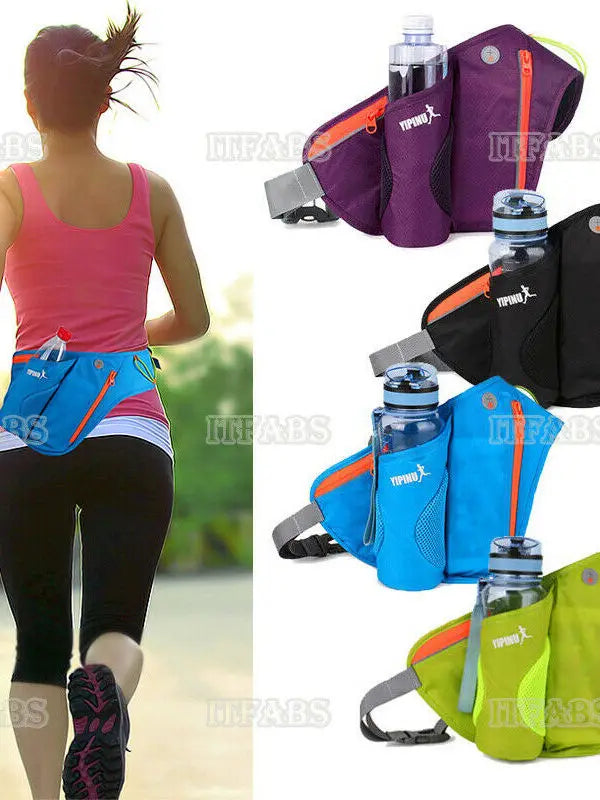 Running Belt Bag Jogging Waist Pack Water Bottle Holder