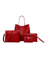4 IN 1 Woman Bag Shoulder Bag Messenger Bag Wallet Handbag