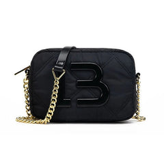 Spain Style Women Shoulder Bag Leather/Nylon Crossbody Commuting Bag