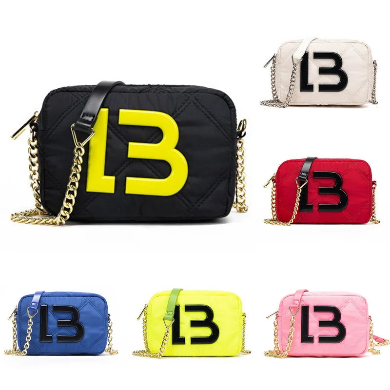Spain Style Women Shoulder Bag Leather/Nylon Crossbody Commuting Bag