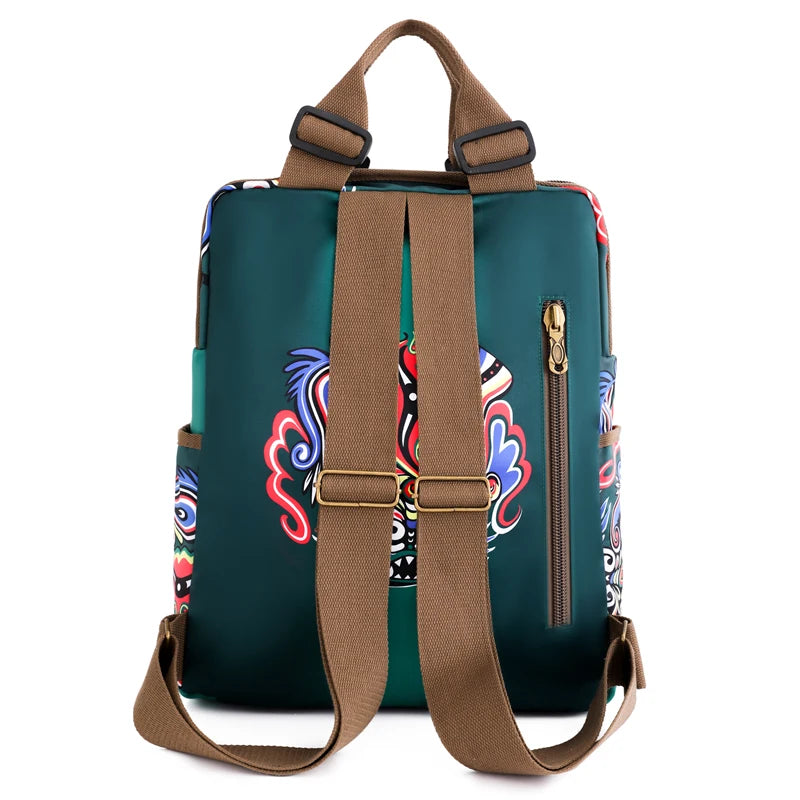 Anti Theft Women Backpack Durable Fabric Oxford School Bag