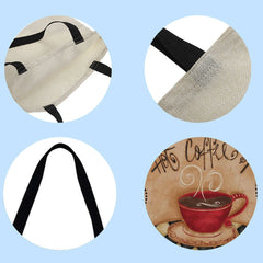 Linen Shoulder Bag School Book Bag Large Capacity Casual Commuters Bag