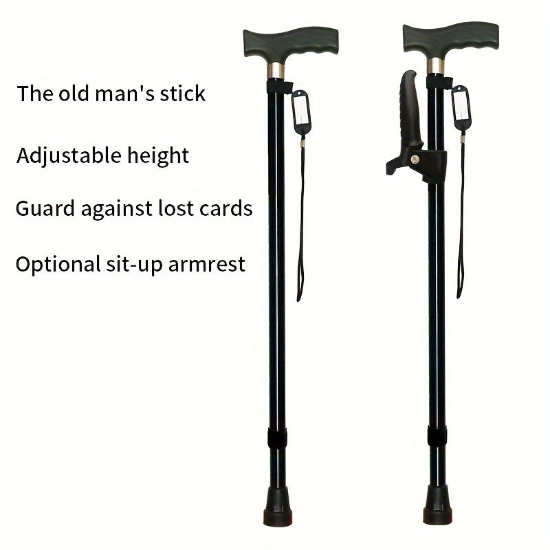 Non Slip Telescopic Adjustable Hiking Stick for Outdoor Camping