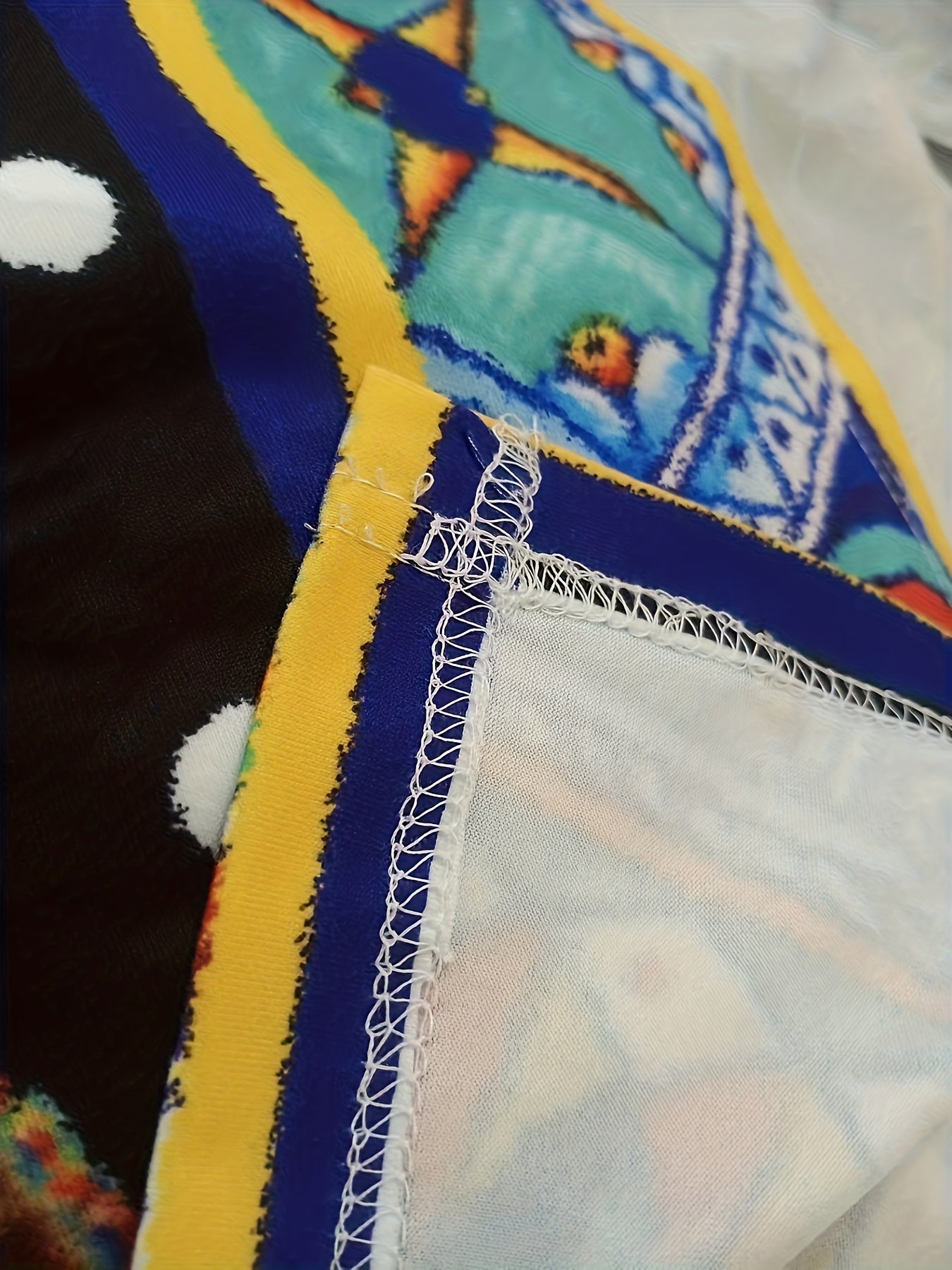  Geometric & Floral Print Cardigan
