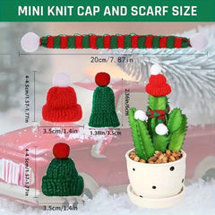 Dollhouse Christmas Mini Knit Hat Mini Scarf Set