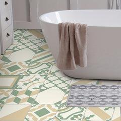 12pcs Small Fresh Floor Stickers Self-adhesive Waterproof Non-slip Wall Stickers