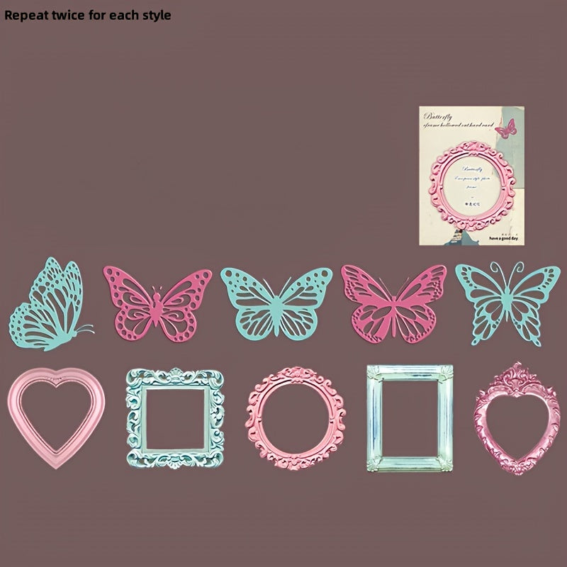 20pcs Hollow Butterfly Photo Frame European Style Journal Decoration