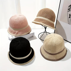 Crochet Bucket Hats Block Sun Hat for Women