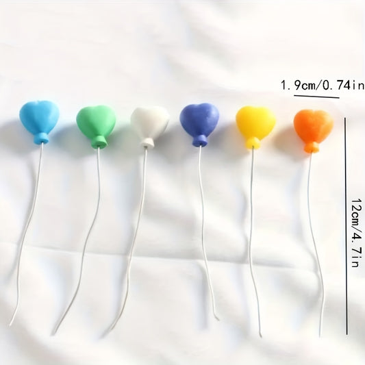 6pcs Doll House Mini Colored Balloons Cake Row Balloon Decoration
