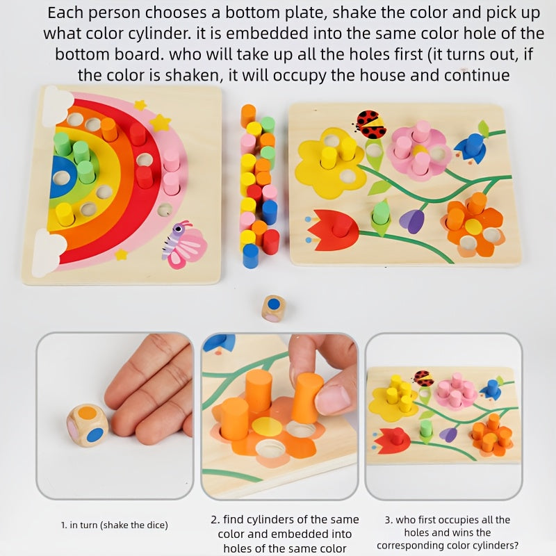 Matching Rods Kindergarten Cognitive Learning Activity