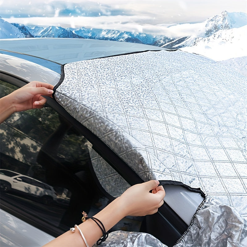 Car Snow Blocking Front Windshield Cover Snow Cover Cloth