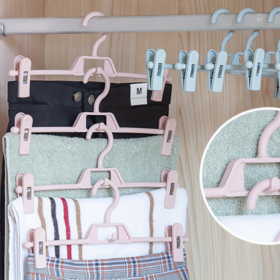 10pcs High Plastic Trouser Rack Non-slip Pants Hanger Clothes Hanger
