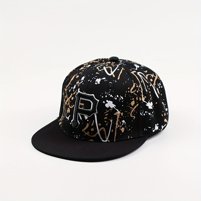 Letter Pattern Street Dance Hip hop Hat Flat Baseball Cap
