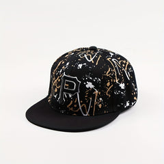Letter Pattern Street Dance Hip hop Hat Flat Baseball Cap