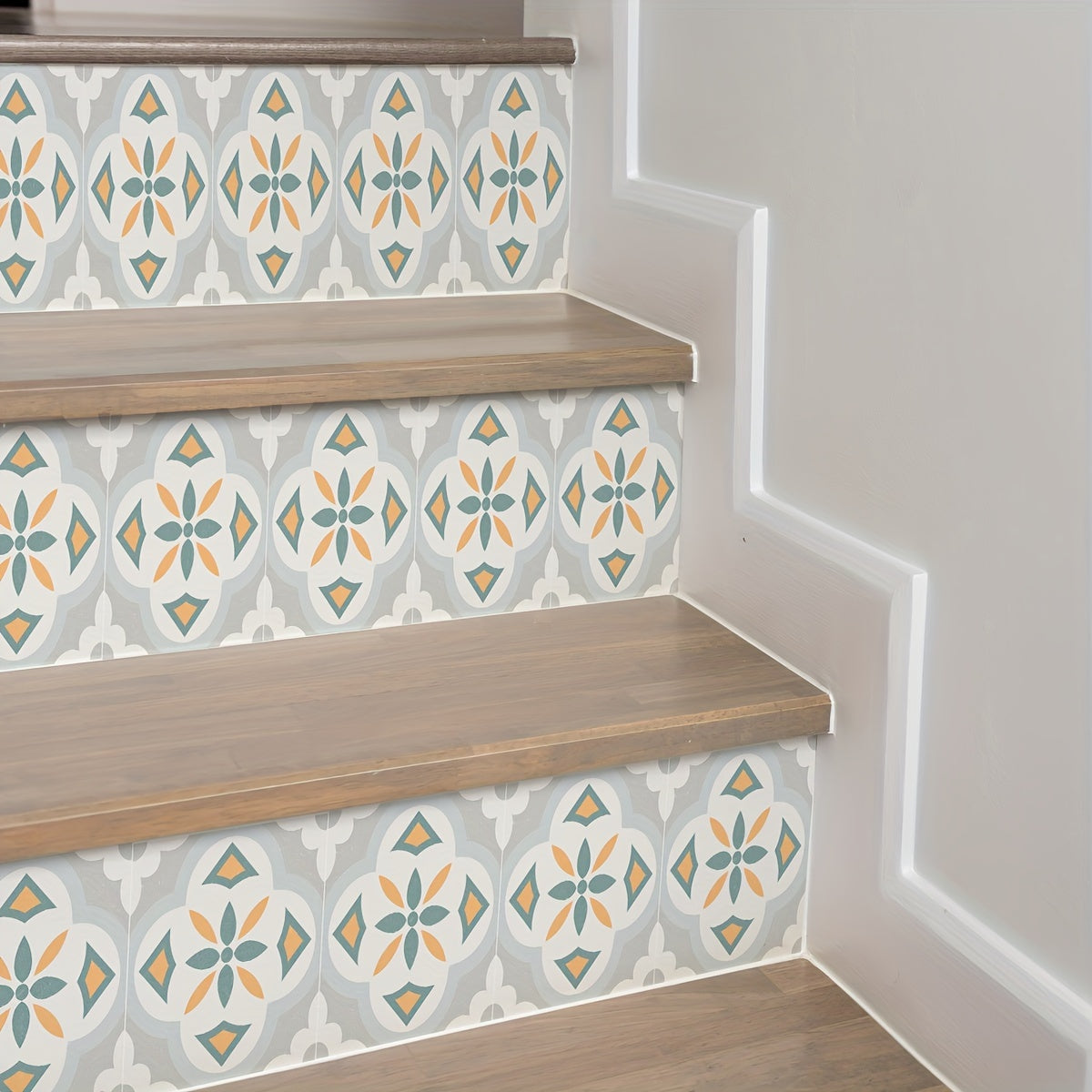 Bohemian Flower Tile Stickers - Set of 12