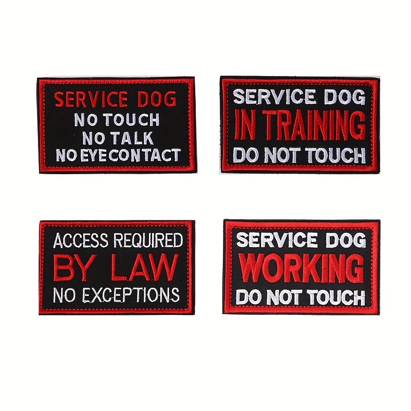 Stylish Service Dog Vest with 'Do Not Touch' Patch, Fasteners Included