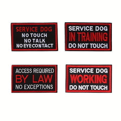 Stylish Service Dog Vest with 'Do Not Touch' Patch, Fasteners Included