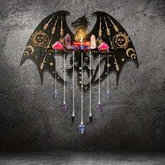 Dragon Palm Crystal Shelf for Wall Mounted Gemstone Storage
