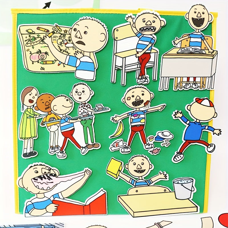 David Goes to School Felt Story Board Interactive Performance Prop