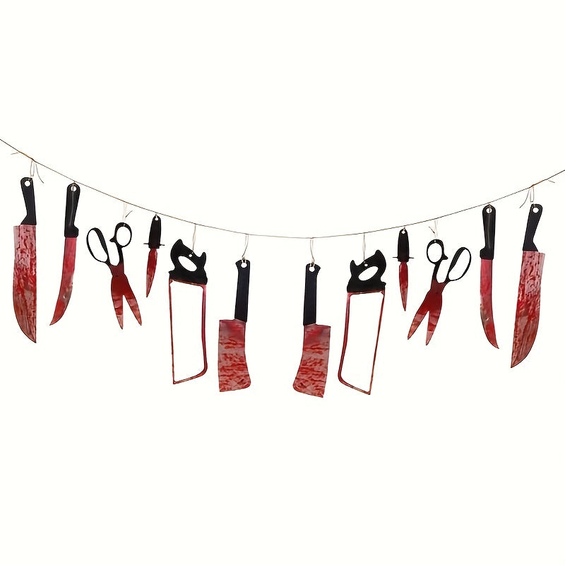 Halloween Haunted House Horror Blood Pull The Flag Hanging Ornaments