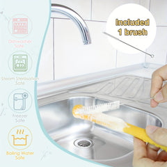 4 Pack Hollow Teether Tube Chew Straws Silicone Teething Toys Mint Green