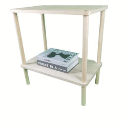 2-Story Wooden Small Table for Living Room & Bedroom Use