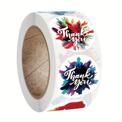 500pcs Round Floral Thank You Stickers Wedding Favors Envelope Seal Labels