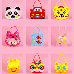 DIY Animal Theme Non-Woven Handbag Kit for Kids