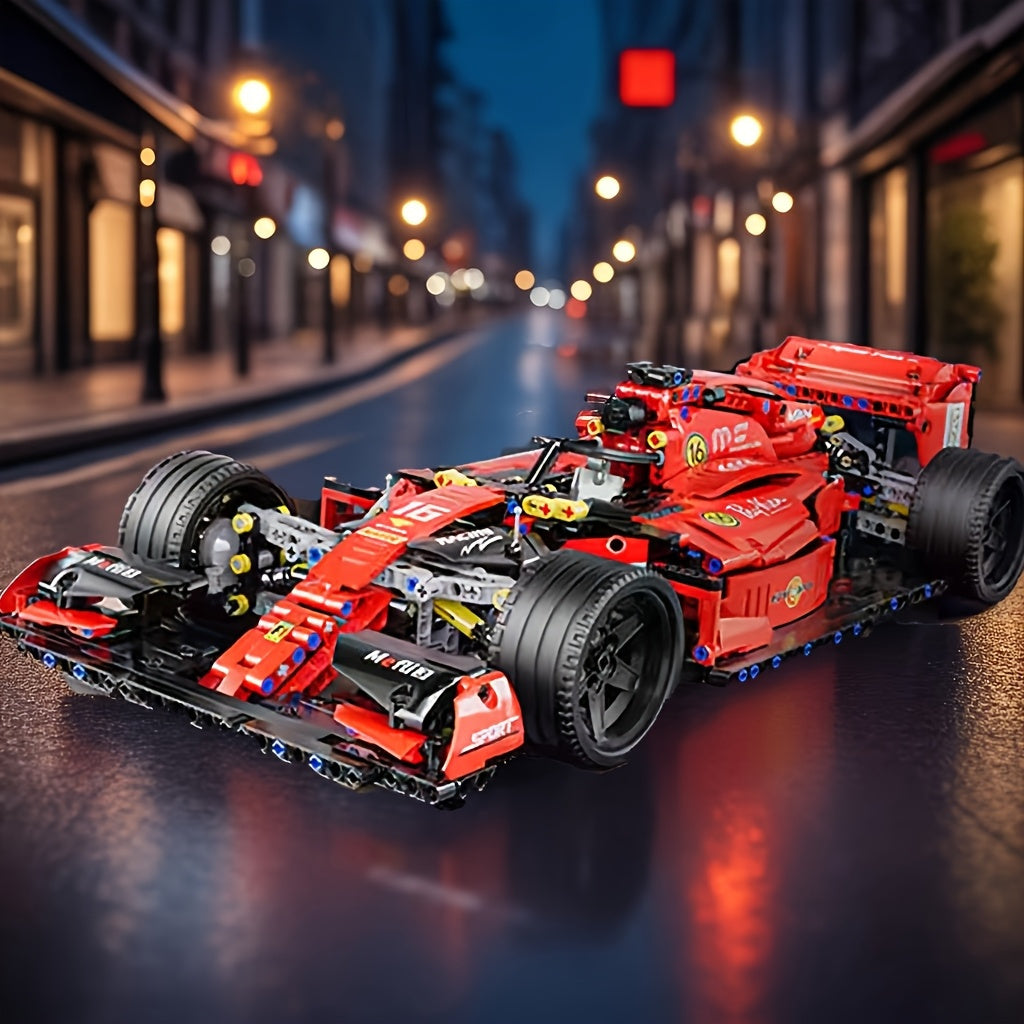 Red Formula Racing Building Blocks Set
