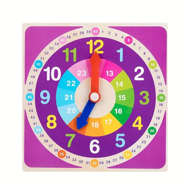 Wooden Educational Clock Toy for Kids - Time Learning Development Gift