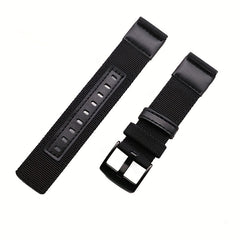 Canvas Nylon & Leather Watch Strap 20 22mm